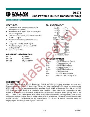 DS275S+ datasheet  